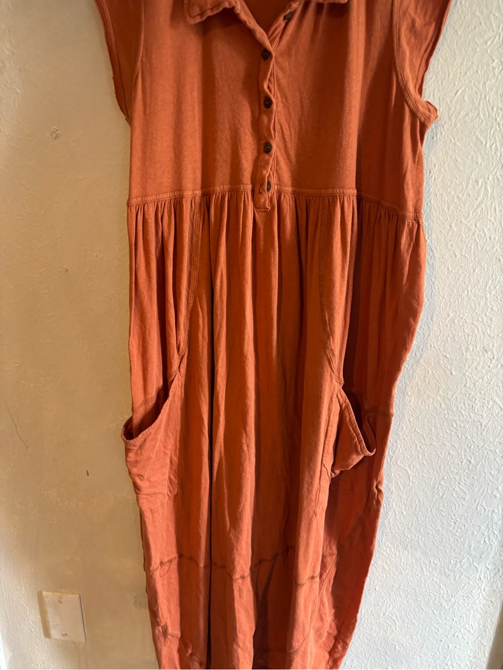 Free People Rust Orange Midi Dress - Picture 5 of 6